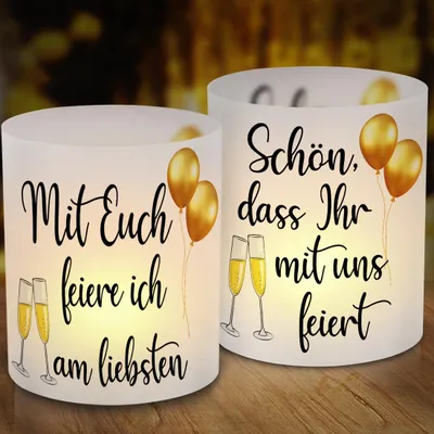 Productafbeelding van 12 Stuks Windlichten voor Tafelversiering, Mini Tafellichters voor Feestjes
