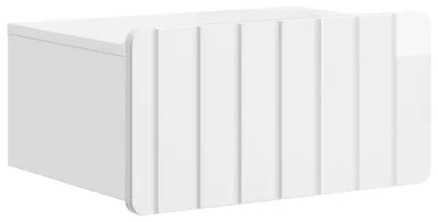 Image de Cabinet de chevet mural Blanc brillant 49 x 34,5 x 24 cm