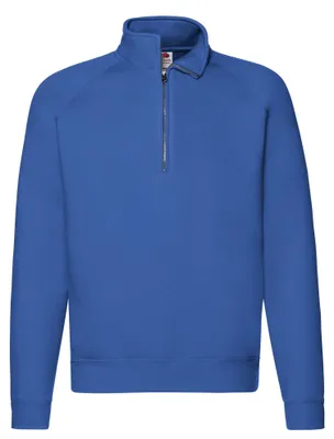 Obrázok produktu pre Fruit of the Loom – mikina „Premium“ s krátkym zipsom pre mužov/ženy Uni s raglánovými rukávmi LT2194 (XL) (kráľovská modrá)