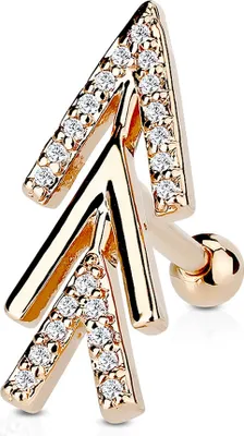 Produktbild von Tragus Ohr Piercing Stecker Helix Cartilage Barbell Pfeil Arrow Autiga® rosegold