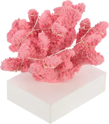 Produktbild von Leuchtend rosa Figur aus Kunstharz, für den Tisch zu Hause/im Büro, als Innendekoration