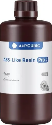 Produktbild von Anycubic ABS-Like Resin Pro 2 Grau 1 kg 3D Drucker Harz UV 405 nm Photopolymer Extrem Bruchfest Hochpräzise Geruchsarm LCD DLP SLA 3D Printer