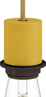 Immagine prodotto di Creative-Cables Kit portalampada E27 semifilettato in Metallo con serracavo Nascosto - Mostarda