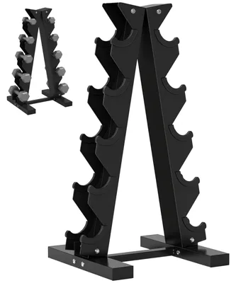 Produktbild von Hantelablage Kurzhantelständer - 5 Ebenen - Stahl - Bis 100 kg - A-Form