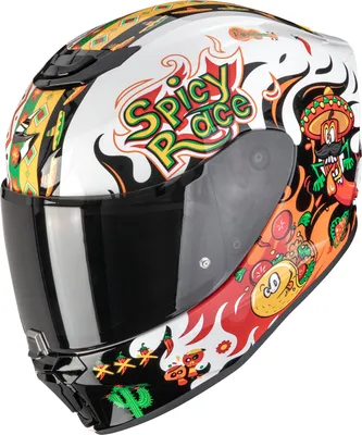 Immagine prodotto di Casco integrale Scorpion Exo-JNR Air Yucatan Bianco / Arancione / Nero S