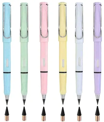 Produktbild von Der neue gefragte Bleistift(6 Stk,Farbe D mit 6 Spitzen)Ewiger Bleistift,Tintenlose Bleistifte,Unendlicher Bleistift,Tragbarer Immerwährender Bleistif