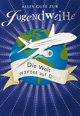 Produktbild von Grußkarte mit Umschlag Format 115 x 17 cm Jugendweihe Text Alles G
