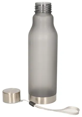 Produktbild von Wasserflasche/Getrankeflasche/Sportflasche - schwarz - Kunststoff - Edelstahl - 600 ml