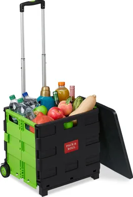 Produktbild von relaxdays Skladací nákupný vozík