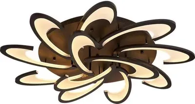 Produktbild von LED Deckenleuchte 2127Black-12 Ø 100 cm mit Fernbedienung Lichtfarbe/ Helligkeit einstellbar Acryl-Schirm schwarz lackierte Metallrahmen (2127-12Black)