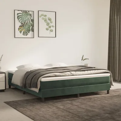 Produktbild von vidaXL Taschenfederkernmatratze Mittel Dunkelgrün 180x200x20 cm Samt