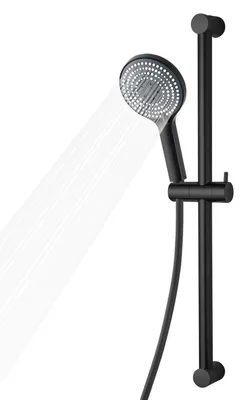 Productafbeelding van Doucheset met douchestang (60 cm), handdouche met 6 straalpatronen, 1,6 meter slang, zwart