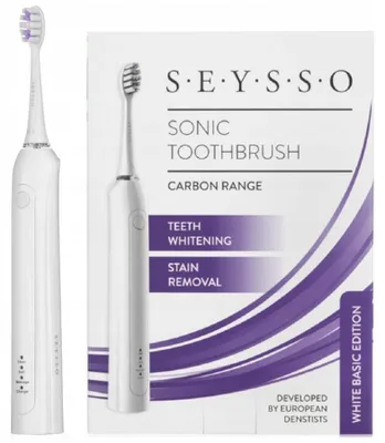 Obrázok produktu pre Sonická zubná kefka Seysso 82000 vibrácií, 3 režimy, bielenie, bezdrôtová, masáž, základný model, biela