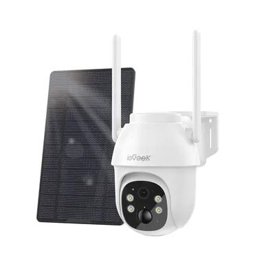 Produktbild von Überwachungskamera Aussen Akku Solar 2K PTZ WLAN Kamera Überwachung Außen, PIR Bewegungsmelder
