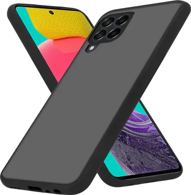 Zdjęcie produktu dla Etui Cadorabo do Samsung Galaxy M53 5G w kolorze czarnym matowym hybrydowe etui ochronne z silikonem TPU wewnątrz i matowym plastikowym tyłem Etui na telefon komórkowy Etui