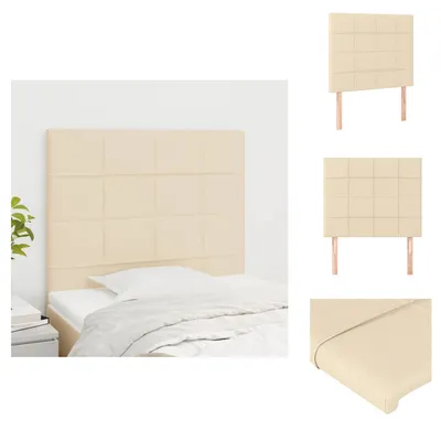 Immagine prodotto di vidaXL Testiere 2 pezzi Tessuto Crema 80x5x78/88 cm - Testate e piedi