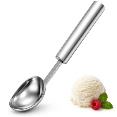 Produktbild von com-four® Eisportionierer aus Edelstahl - Eislöffel 20 cm für Speiseeis