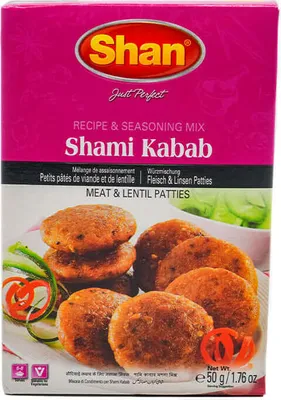 Produktbild von Gewürzmischung Shan | Shami Kabab | Für Fleisch- & Linsenpatties | 50 g