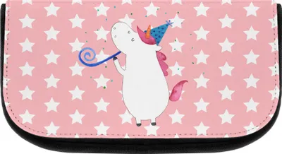 Produktbild von Mr. & Mrs. Panda kosmetiktäschchen Einhorn Party - Rot Pastell - Geschenk, Disco, Make-up Organizer, kulturtäschchen, Club, Kosmetiktasche, Konfetti, Unicorn, Waschbeutel