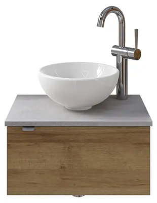 Produktbild von Pelipal Serie 6915 SET-044-005 Waschtisch mit Unterschrank bestehend aus: Keramik-Aufsatzbecken, Waschtischplatte, Waschtischunterschrank