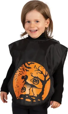 Produktbild von Kinder Cape Halloween Dino Schwarz Orange Karneval Gr. 98