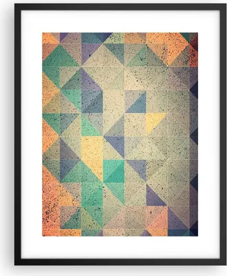 Produktbild von Gerahmtes Poster - Schwarzer Rahmen - Abstraktion Dreieck Muster - 40x50 cm - Wand Bild - Wanddeko - Wandbilder - Wandposter - Bilderrahmen - Bilder - Kunstdruck - Wandbild - P2BPA40x50-4287