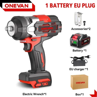 Image de Visseuse à chocs sans fil - Sans balais 18 V - 2 800 W - 8 500 coups/min - 1 batterie - Chargeur européen - Orange