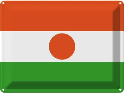Produktbild von vianmo Blechschild 30x40 cm Nigers Niger Flagge Fahne Wappen