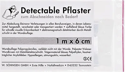 Produktbild von Detectable Pflasterrolle 1m x 6cm