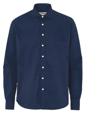 Image de Cottover - Chemise pour hommes, en sergé, coupe classique, modèle ET202 (3XL) (Bleu marine)