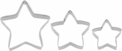 Produktbild von Birkmann Ausstechformen Terrasse Stern, 3-tlg., Ausstecher, Plätzchenform, Keks, Plätzchen, Edelstahl, 199392