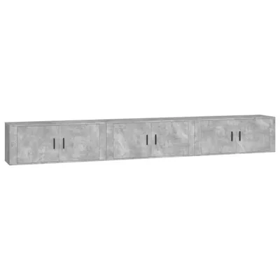Produktbild von vidaXL TV-Wandschränke 3 Stk. Betongrau 100x34,5x40 cm