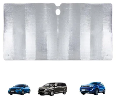 Image de INF Pare-soleil avant grand (Berline/SUV/MPV) 140x70cm - Isolation thermique en feuille d'aluminium avec barrière thermique nano-argent