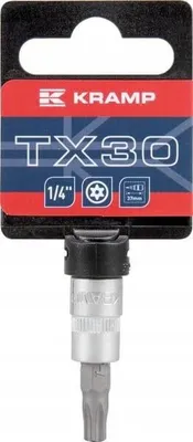 Produktbild von Kramp Torx Bit-Stecknuss TX 30 1/4 Zoll mit Loch