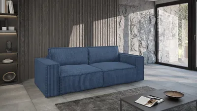 Produktbild von Sofa 3-Sitzer mit Schlaffunktion VAJANA Stoff Tilia Dunkelblau