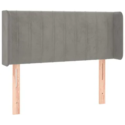 Produktbild von vidaXL Kopfteil mit Ohren Hellgrau 93x16x78/88 cm Samt