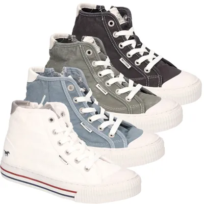 Produktbild von Mustang Damen Booty Sneaker High Top 1420-502, Größe:37 EU, Farbe:Schwarz