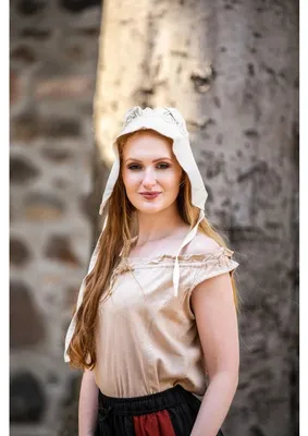 Produktbild von Mittelalter-Bundhaube Natur "Claire"