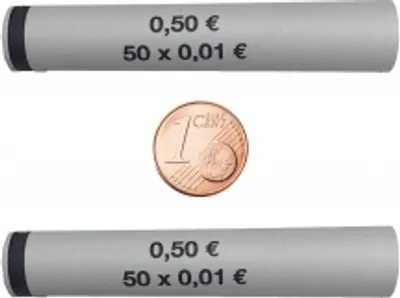 Produktbild von 3712 Vorgefertigte und gerollte Münzhülsen für 1 Cent ( Big Pack 2500 Stück)
