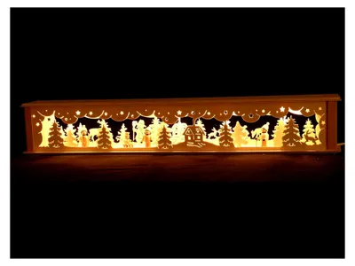 Produktbild von Schwibbogen 2-29 Schwibbogenerhöhung für Lichterbogen Made Erzgebirge Seiffen Maße: 72x10x11cm (BxTxH) …, 1