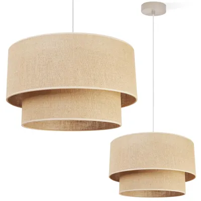 Produktbild von Pendelleuchte JUTA DUO Kaschmir 1-flammig aus Jute Beige Ø 40 cm E27
