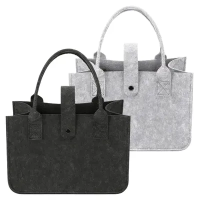 Produktbild von Filztaschen Shopper - 2 Stück Set - Einkaufstasche aus Filz - 30 x 20 x 18 cm