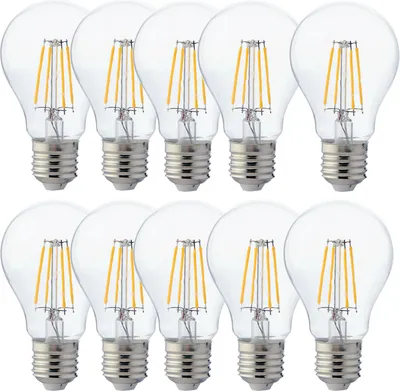 Produktbild von 10x 8 Watt E27 LED Filament Leuchtmittel Birne A60 1055 Lumen 4000K  Neutralweiß