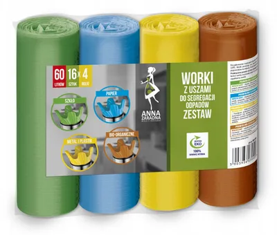 Obrázek produktu pro AZ odnosné tašky s uchy pro třídění odpadu SET 60L 4x16ks