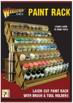 Produktbild von Warlord Games Großes Farbregal für über 70 Farbflaschen und Werkzeuge, kompatibel mit Army Painter, Vallejo, Citadel, Tamiya