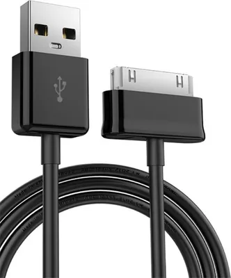 Produktbild von INF 30-kolíkový USB kábel nabíjací/dátový kábel, kompatibilný s Samsung P1000/N8000/N8010 čierna 1 m