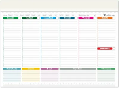 Imagen del producto de Planificador semanal pequeño, de 29,5 x 21 cm, organizador para la oficina