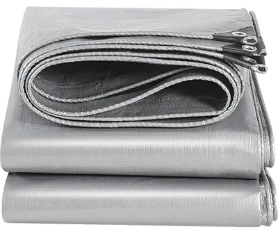 Immagine prodotto di Telo protettivo impermeabile per aerei, camion, ecc., con occhielli, 1x3 metri, colore argento, 160 g/m²