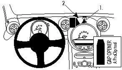 Produktbild von Brodit ProClip Fahrzeughalter 854661 - Mittelbefestigung - Mini Cooper Countryman 10-16, Mini Paceman 13-16