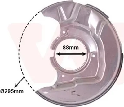 Produktbild von VAN WEZEL Spritzblech Bremsscheibe für TOYOTA COROLLA Liftback (E11) Vorne Links 5385371 Ankerblech